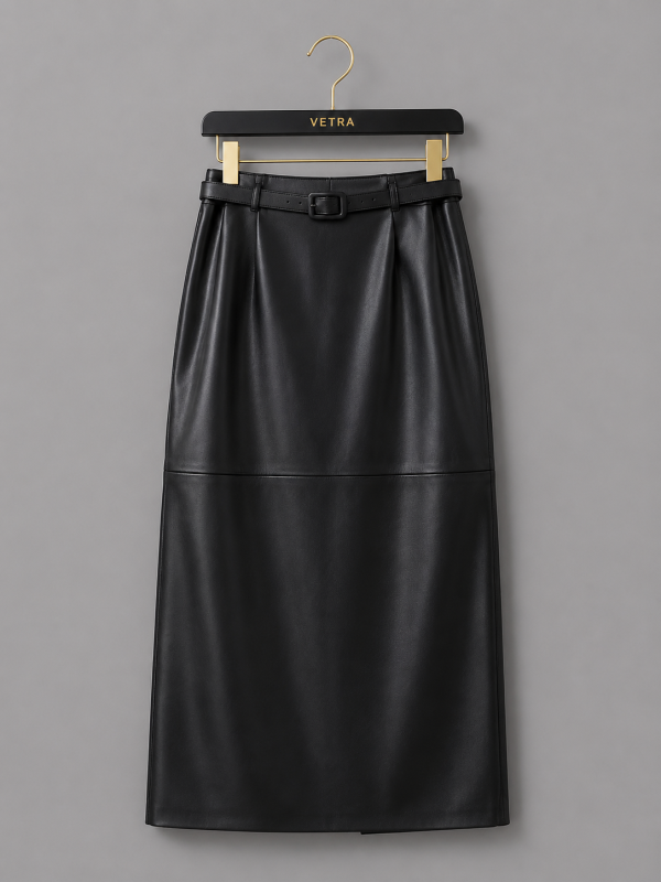 Sheep Skin Leather Skirt