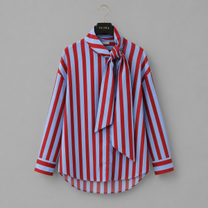 Red and Blue Striped Shirt